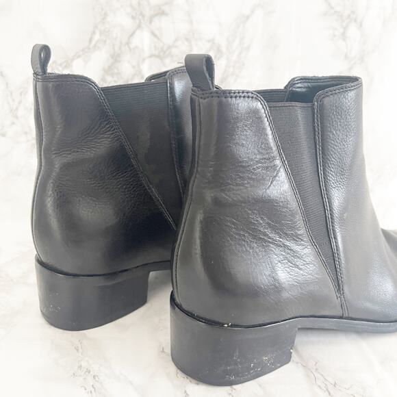 MARC FISHER Leather Yale Chelsea Bootie Black 8 - Picture 5 of 9